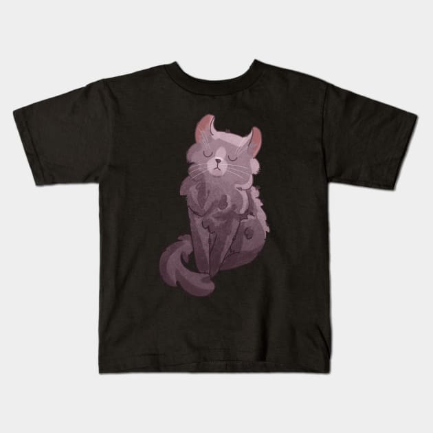 Lilac American Curl Kitten Little Furbaby Gifts for cat lovers Kids T-Shirt by Feline Emporium